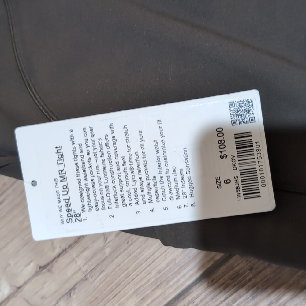 Lululemon Speed Up MR Tight 28" Size 6 - Picture 7 of 8